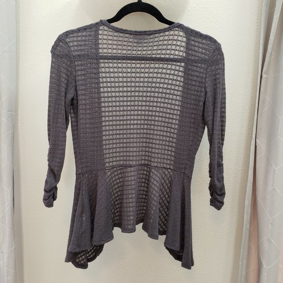 Candie's Gray Open Front Cardigan - Picture 5 of 8